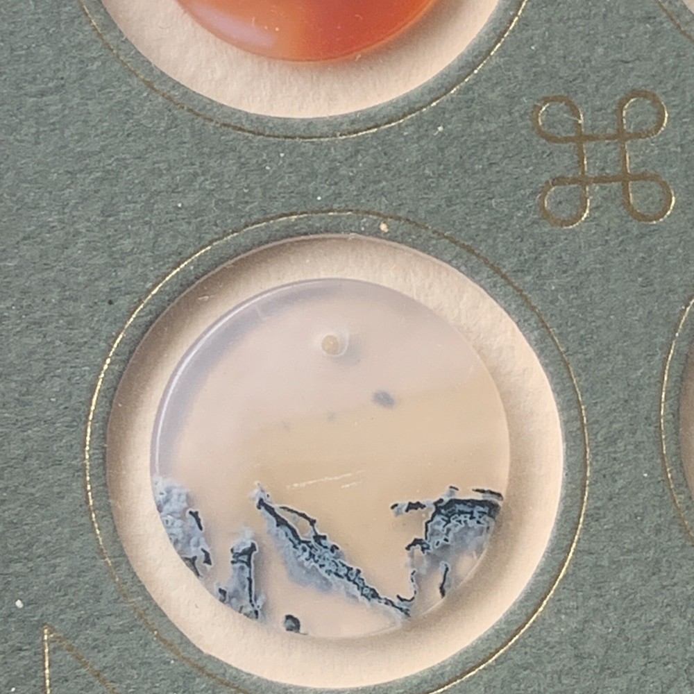 VINTAGE JADE SAMPLES CIRCLES DISCS GEMS FRAMED