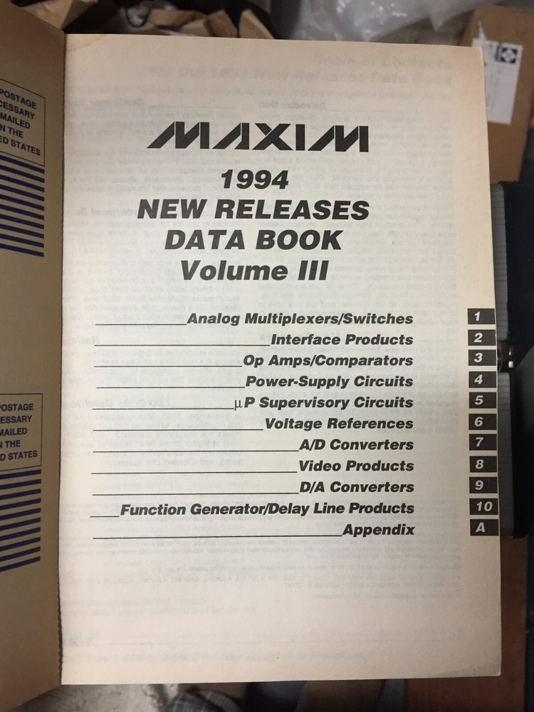 Data Book = Maxim Semiconductor Six Volume Set plus Applications Highlight = Lot