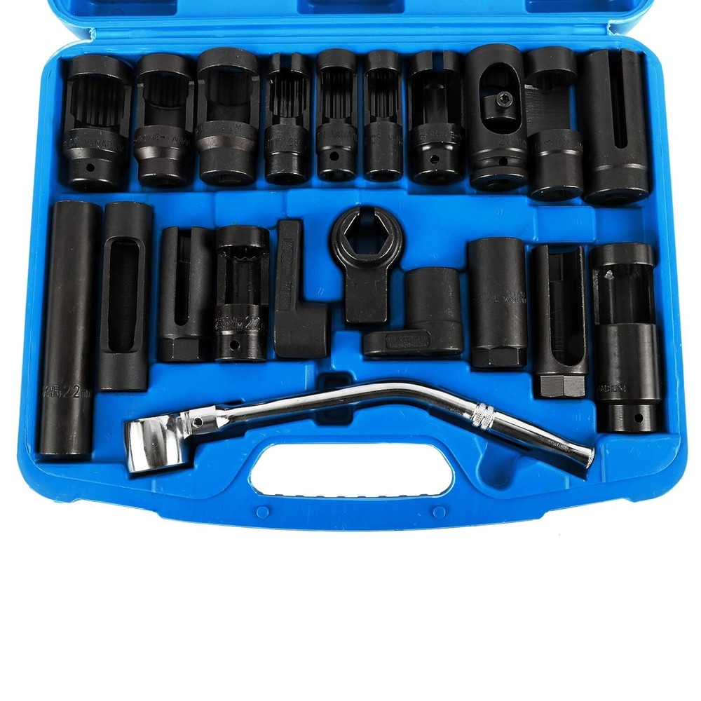 21pc Oxygen O2 Sensor Socket Set Oil Pressure Sending Unit Socket Removal Tools