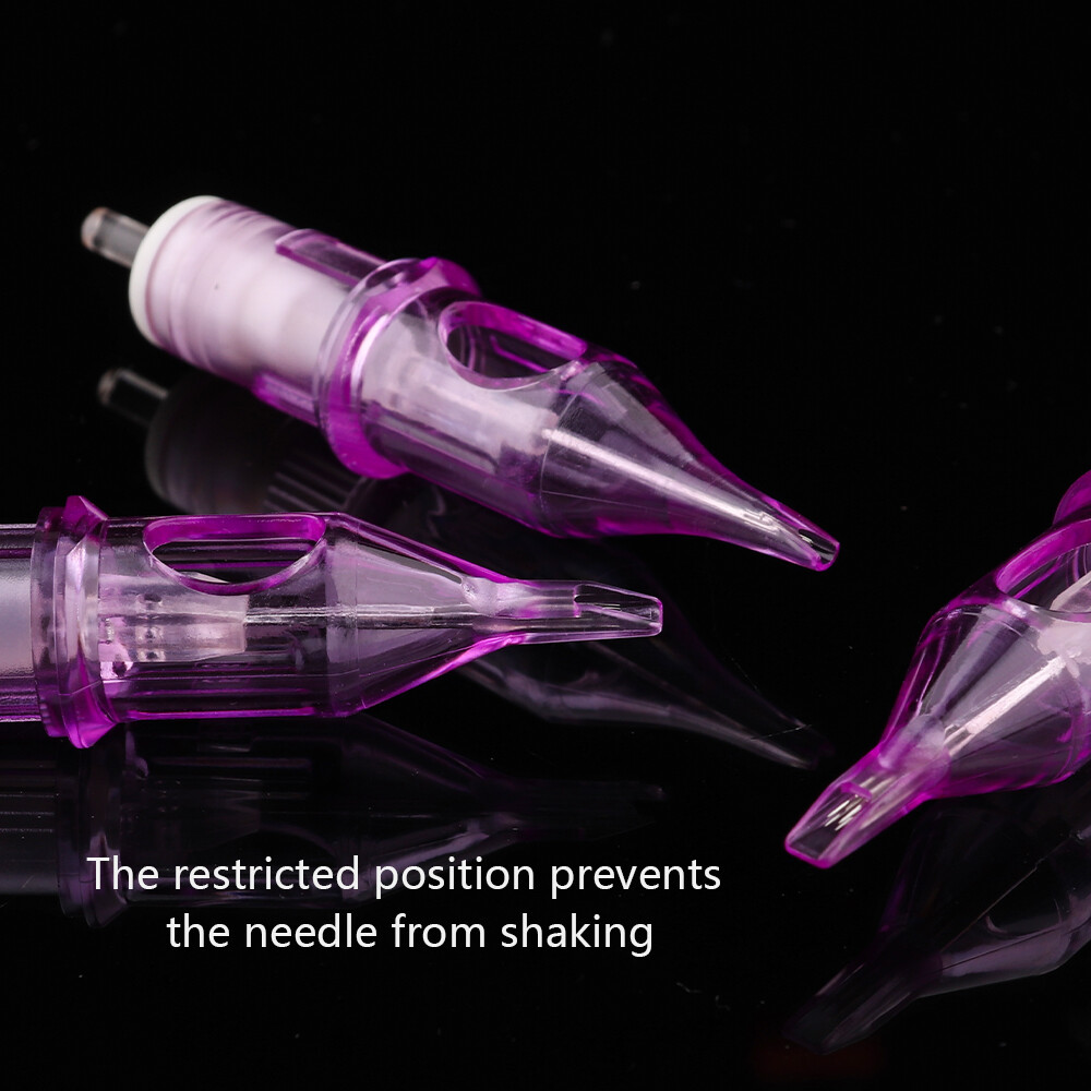 10-100Pcs Professional Purple Tattoo Cartridge Needle Shader Sterile RL RS RM M1