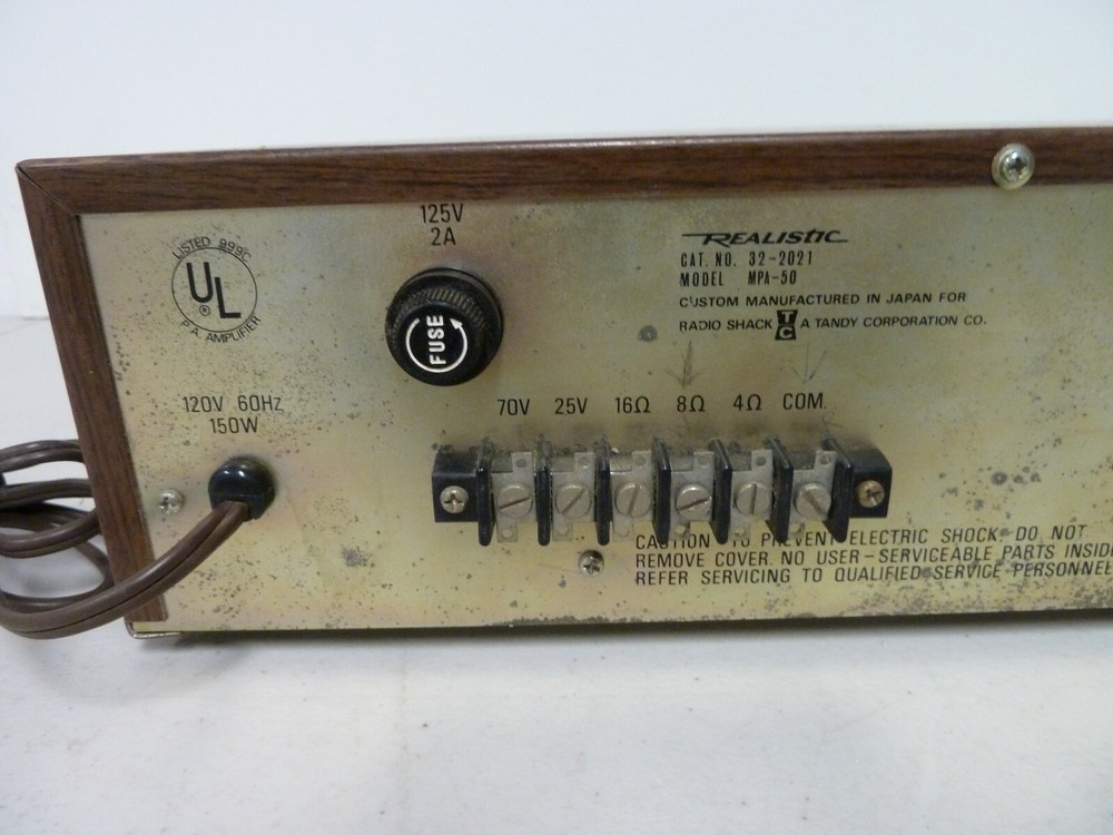 Vintage Realistic MPA-50 Solid State P.A Amplifier