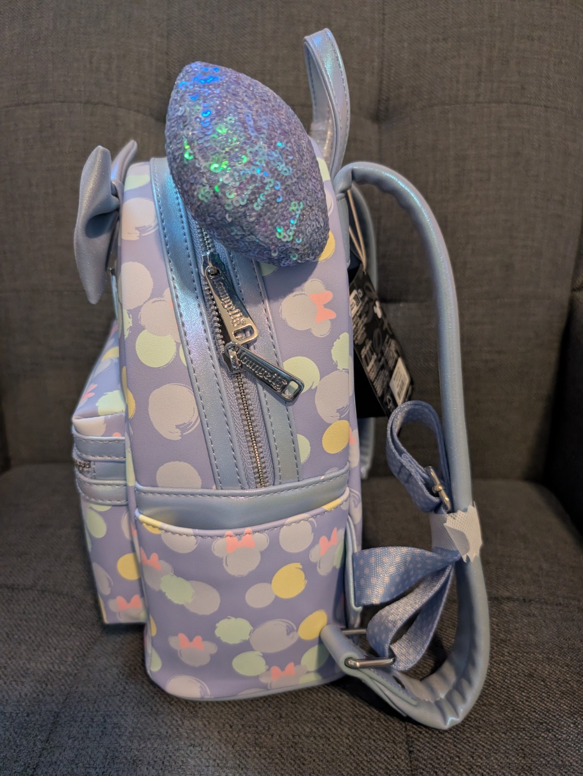 Minnie Mouse Exclusive Iridescent All-Over Print Sequin Ear Mini Backpack