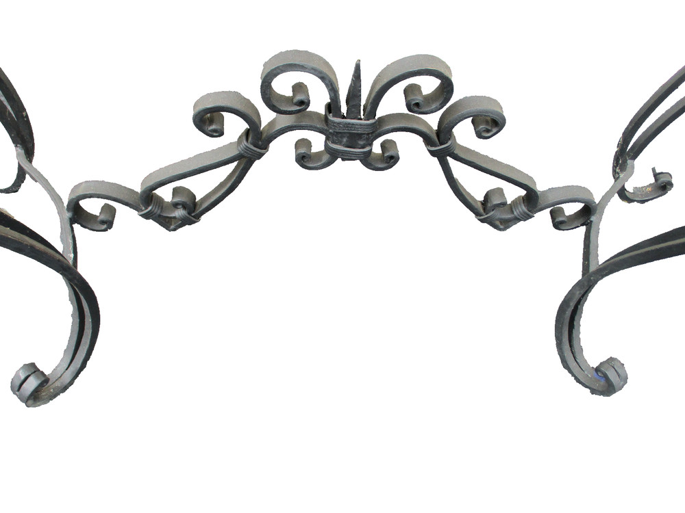 62809 Marble Top Console Table w/ Iron Base