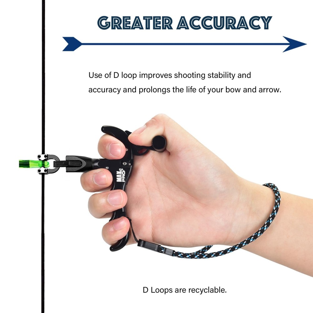 Bow Release Thumb Archery 360° Rotatable Thumb Release for Compound Bow 4 Fin...