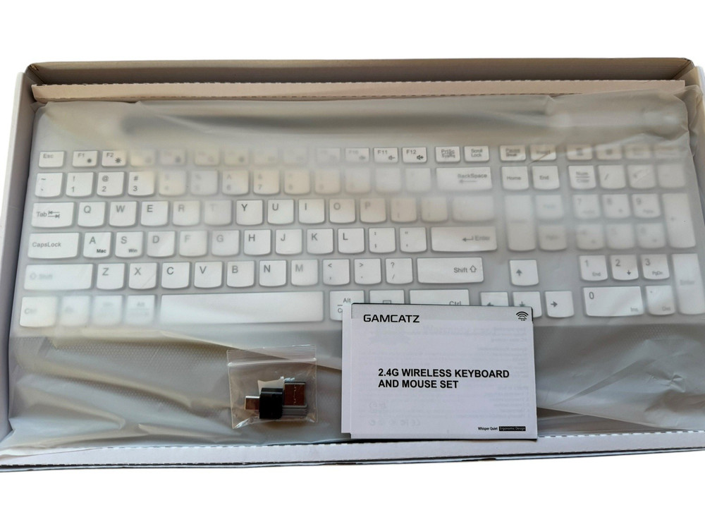 GAMCATZ Wireless Keyboard - Gray - No Mouse