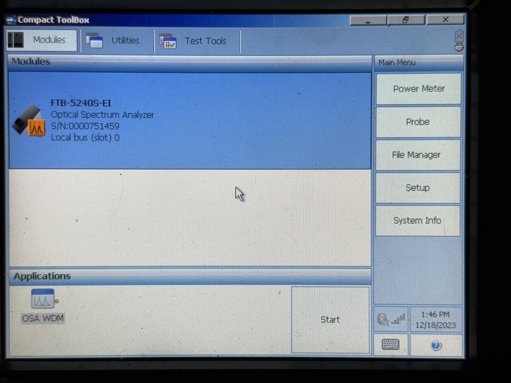 Exfo FTB-5240S working condition