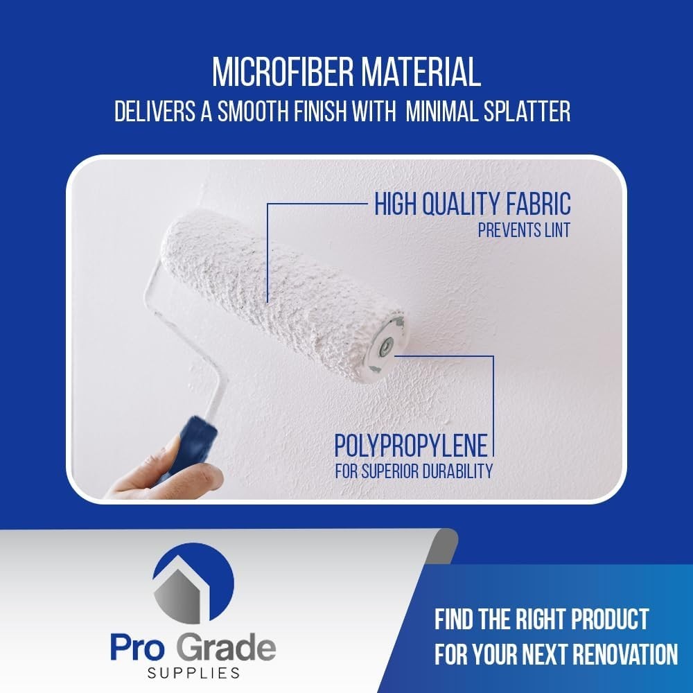 Versatile Paint Roller Kit - 10 Piece Set for Interior & Exterior Projects