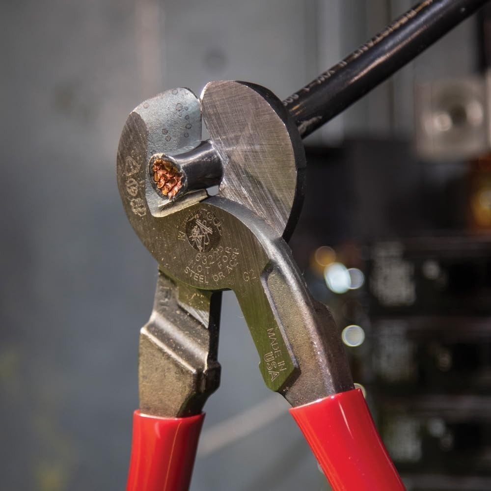 Durable 9-Inch High Leverage Cutter with Precision Jaws for Easy Cable Cutting