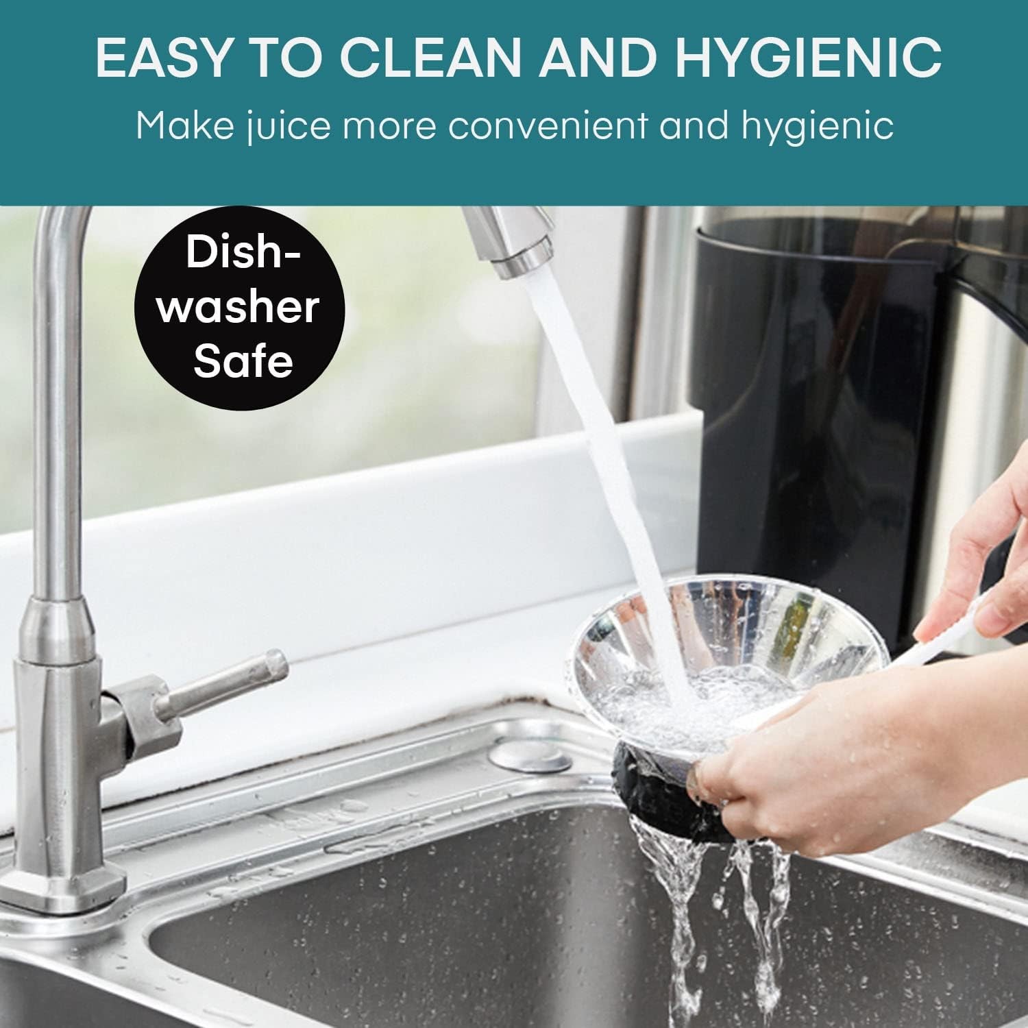 Juilist 800W Juicer 3" Wide Mouth 3-Speed Veg & Fruit Easy Clean