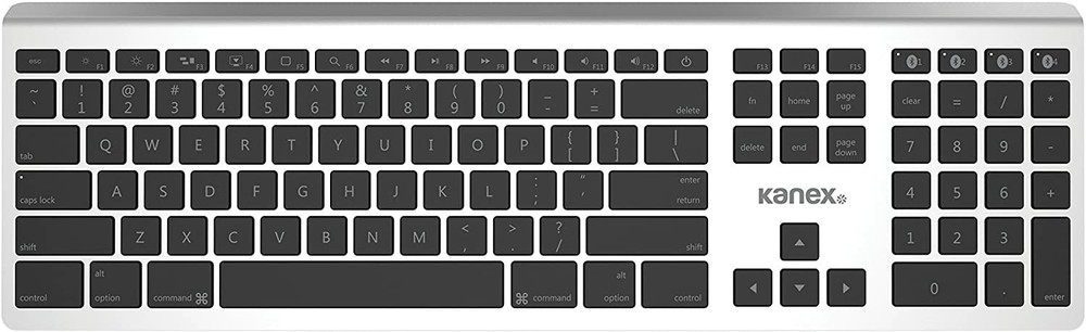 Kanex K166-1013 MultiSync Aluminum Bluetooth Full Size Keyboard w/Numeric keypad
