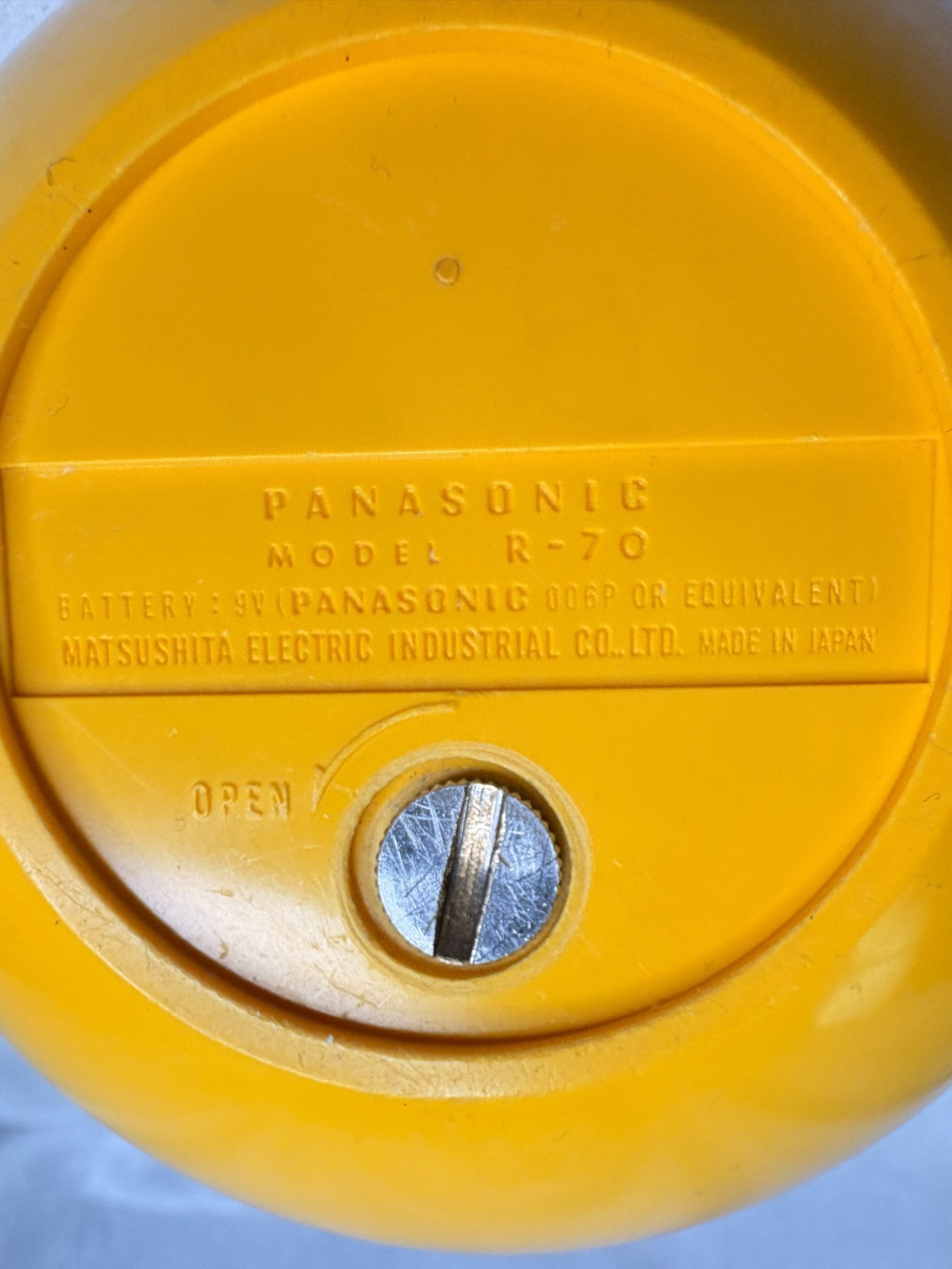 Panasonic Panapet Ball AM Radio Transistor Yellow R-70 Space Age Working Vintage