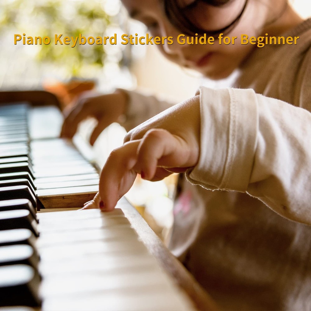 Removable Piano Keyboard Note Stickers for Beginners - 88 Key Labels