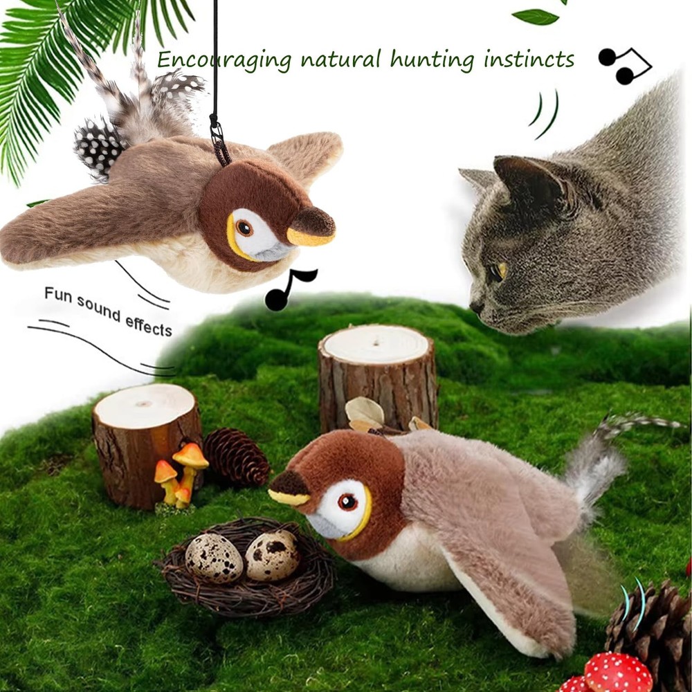 Cat Toy Flapping Bird, Interactive Flying Bird for Indoor