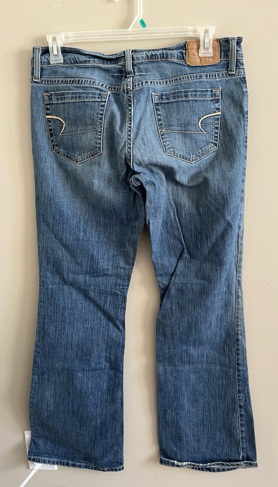 American Eagle Jeans Women 14 Regular Blue Stretch Mid Rise Hipster