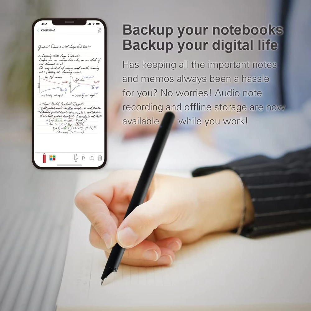 OPHAYA Smart Pen+Notebook+Tablet, Digitize Handwriting, Bluetooth Real Time Sync