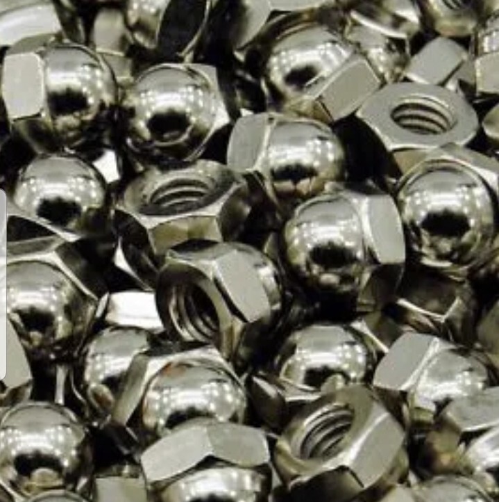 5/8-11 Acorn Nut Nickel (5 pcs)Solid NICKEL.