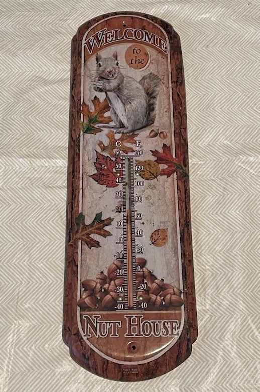 Wall Thermometer Decorative Nut House Squirrel Funny