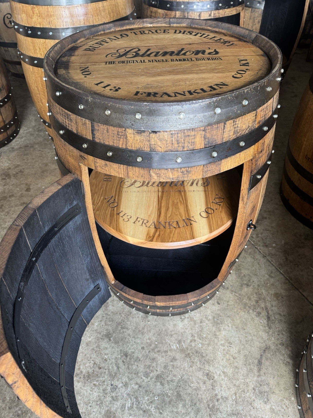 Whiskey Barrel Cabinets Bars “Free Shipping”