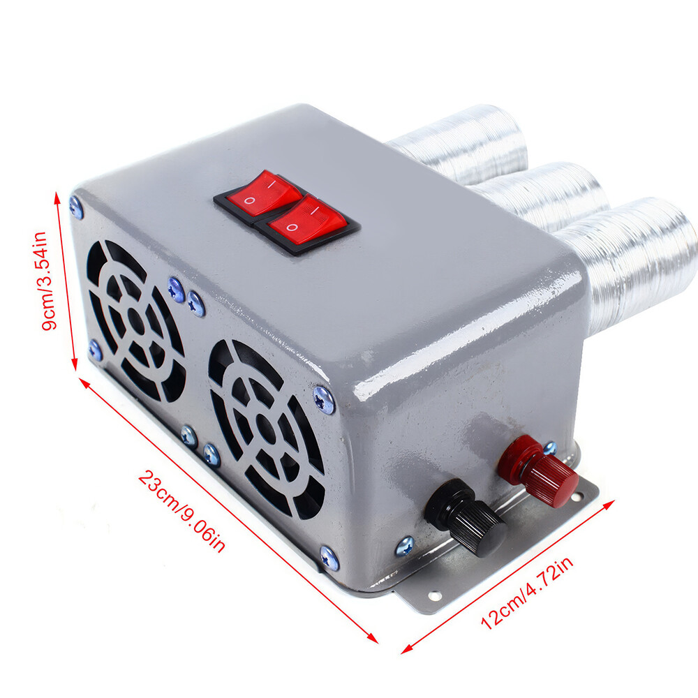 800W Electric Car Heater 3 Hole 12V DC Heating Fan Defogger Defroster Demister