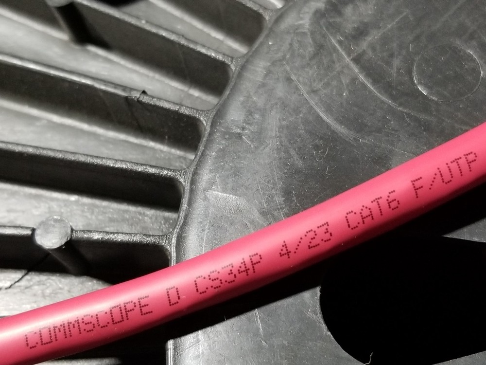 Commscope CS34P 23/4P Cat6 F/UTP WebTrak Plenum Shielded Network Cable Red/100ft