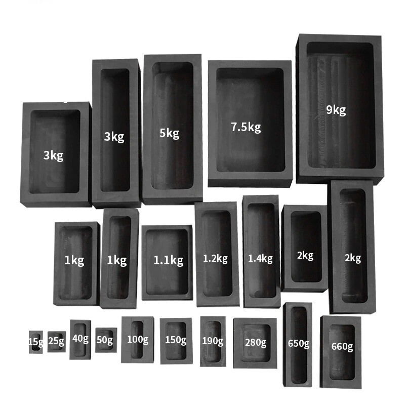 For Melting Casting Refining Silver Mini Ingot Bar Graphite Mould Crucible