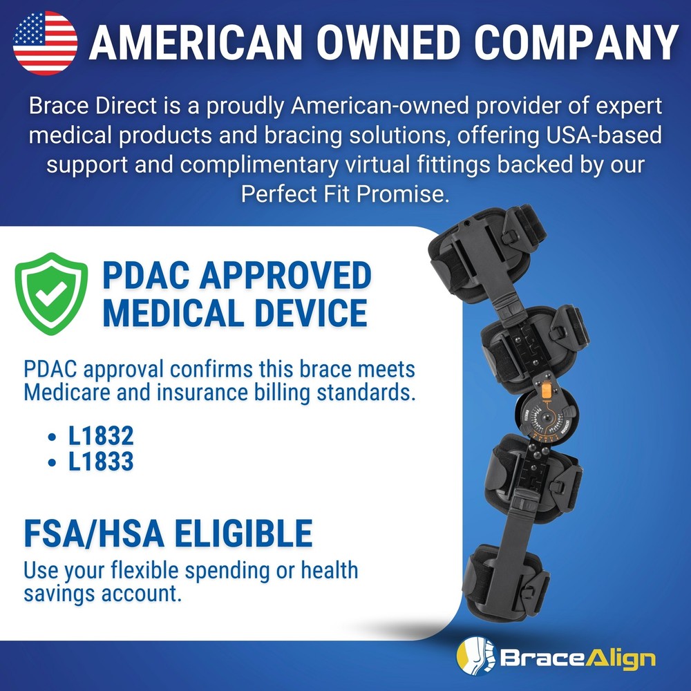 Brace Align FlexTrack ROM Telescoping Hinged Knee Brace – Adjustable Support