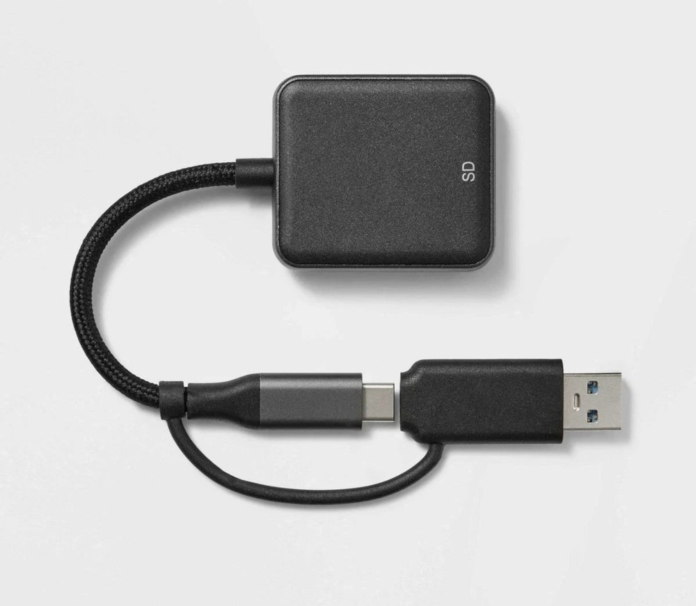 Card Reader - heyday™ Black: USB & USB-C Connectivity