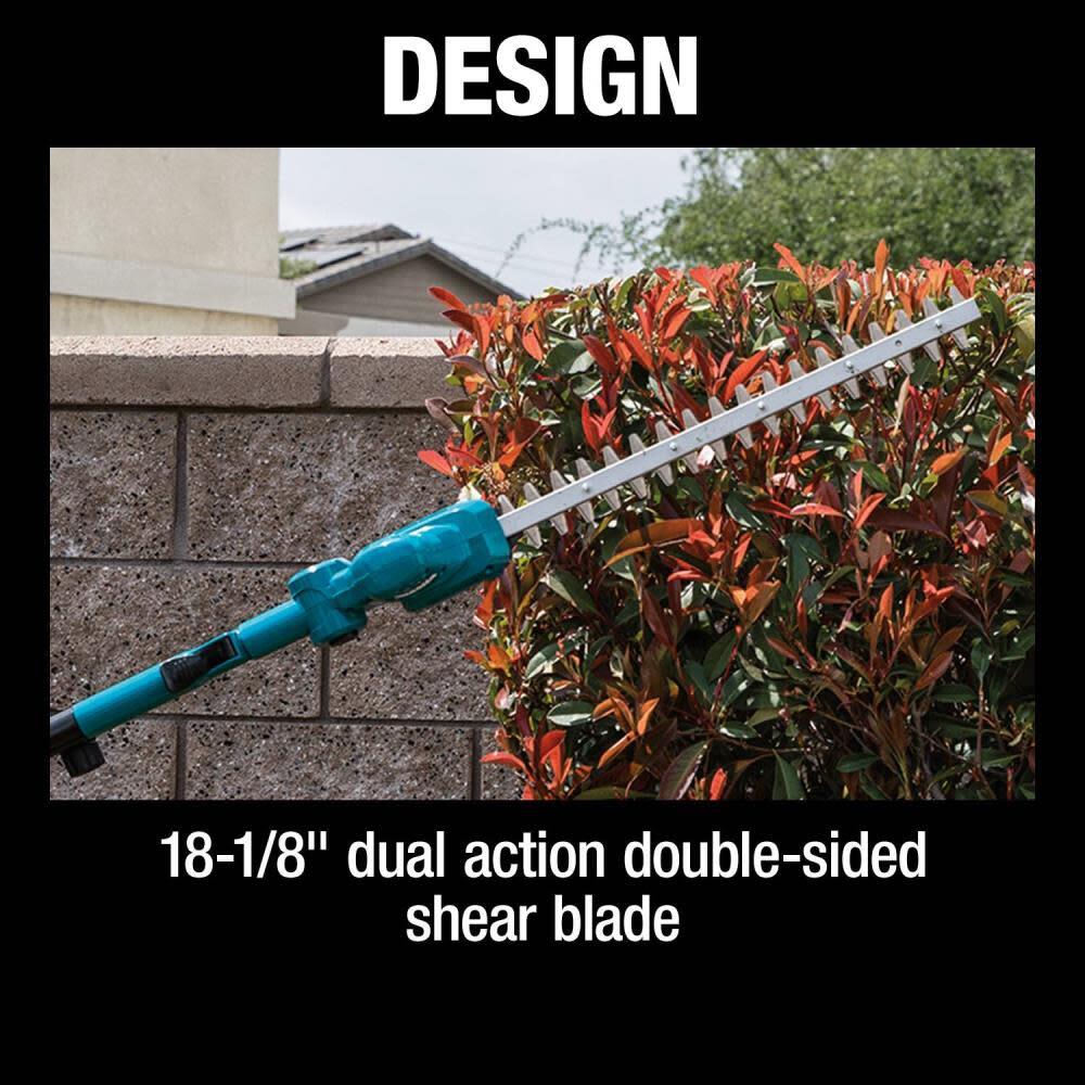 Makita 18V Lxt Hedge Trimmer Lithium Ion Cordless 18'' Telescoping Articulati...