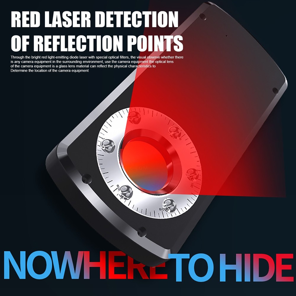 Anti-Spy Hidden Camera Wireless Detector Bug GPS Tracker Finder Scanner Device #