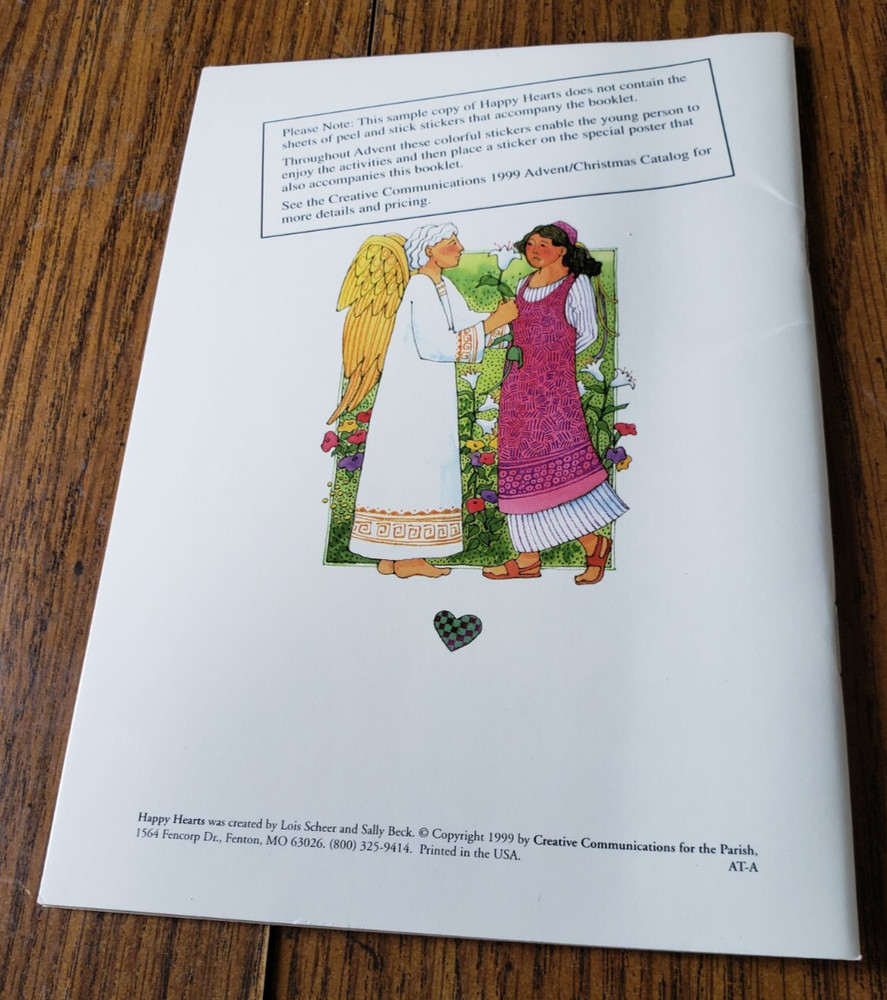 Happy Hearts Advent Childrens Activity Book Creative Communications