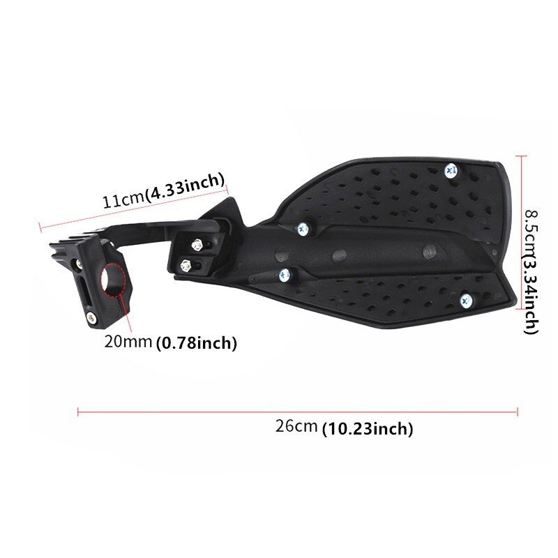 White Motorcycle Hand Guard 7/8'' 22mm Handlebar Handle Protector Handguards