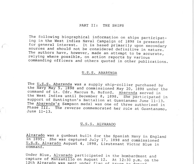 Spanish American War 1898 Sampson Medal Ship History Issue Phase Rolls Book