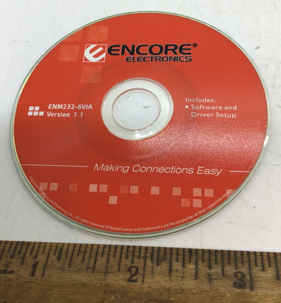 Encore Electronics ENM232-6VIAB VERSION 1.1 Disk Software And Driver Setup