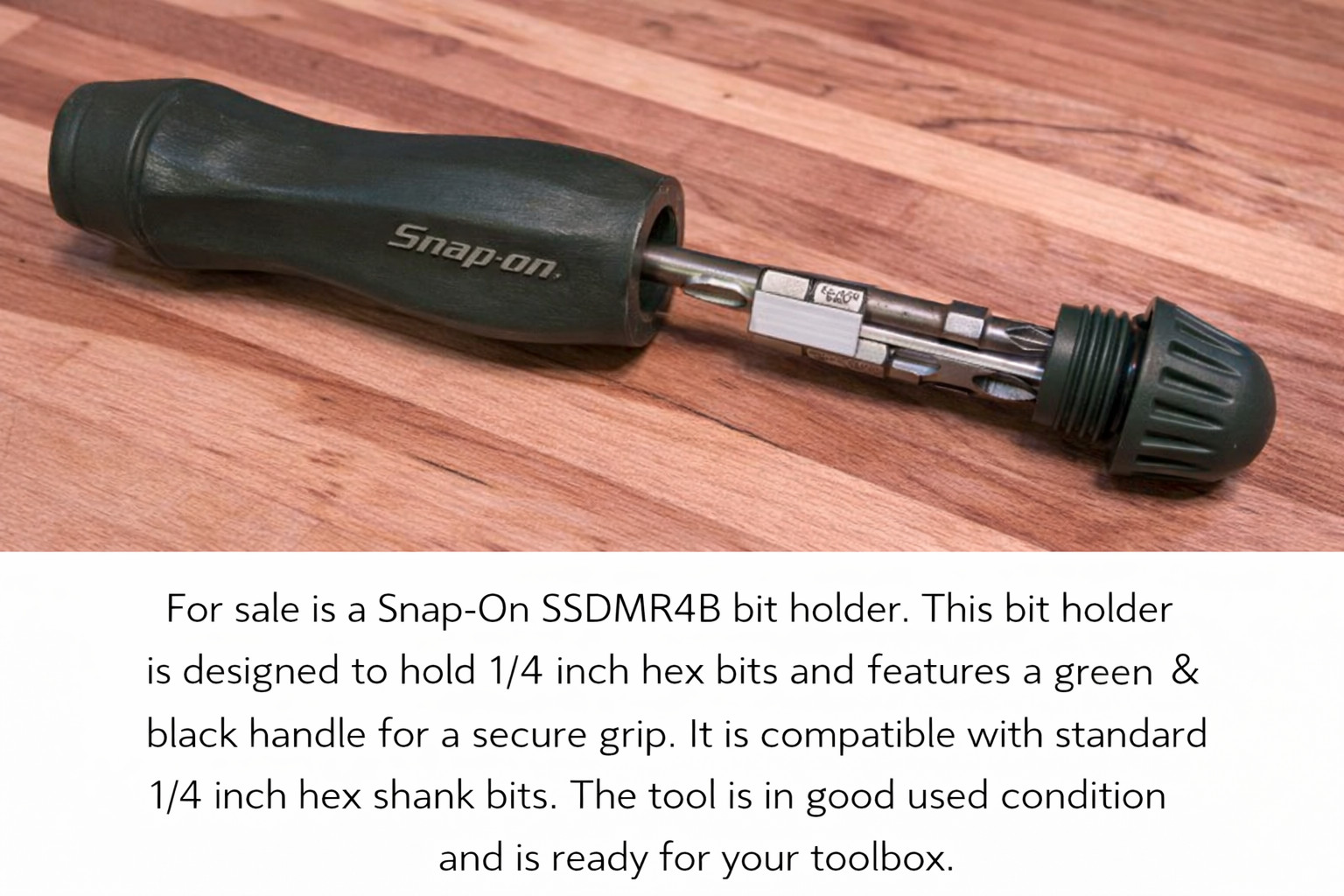 Snap-On SSDMR4B Ratcheting Screwdriver Bit Holder (3D Printed) - Holds 6 bits