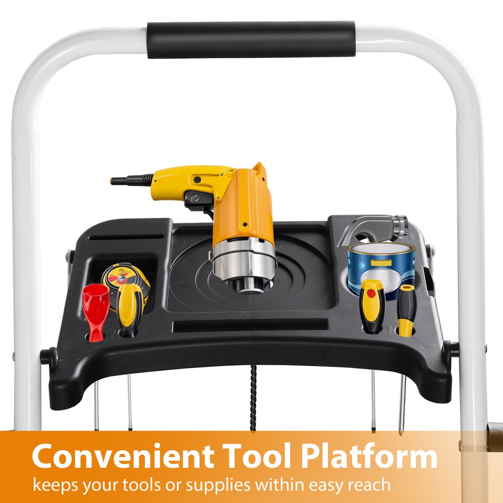 Step Ladder 3 Step Ladder with Tool Platform Folding Step Stool Multi-Purpose