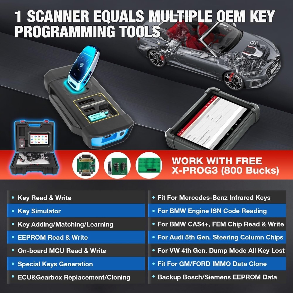 2025 LAUNCH X431 IMMO PLUS PAD VII Key Programming Car Diagnostic Tool ECU Clone