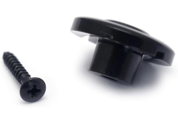 Bass Guitar String Trees String Retainer Guides with Mounting Screws Black 2Pcs