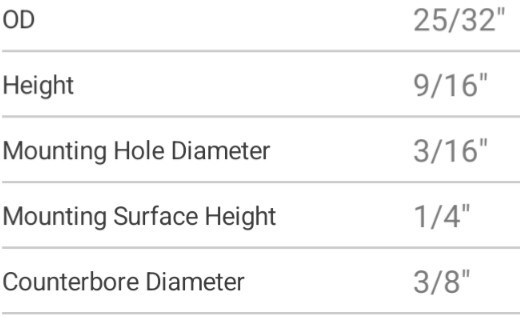 New Improved Bench Grinder Rubber Feet With Hardware Set of 4EA