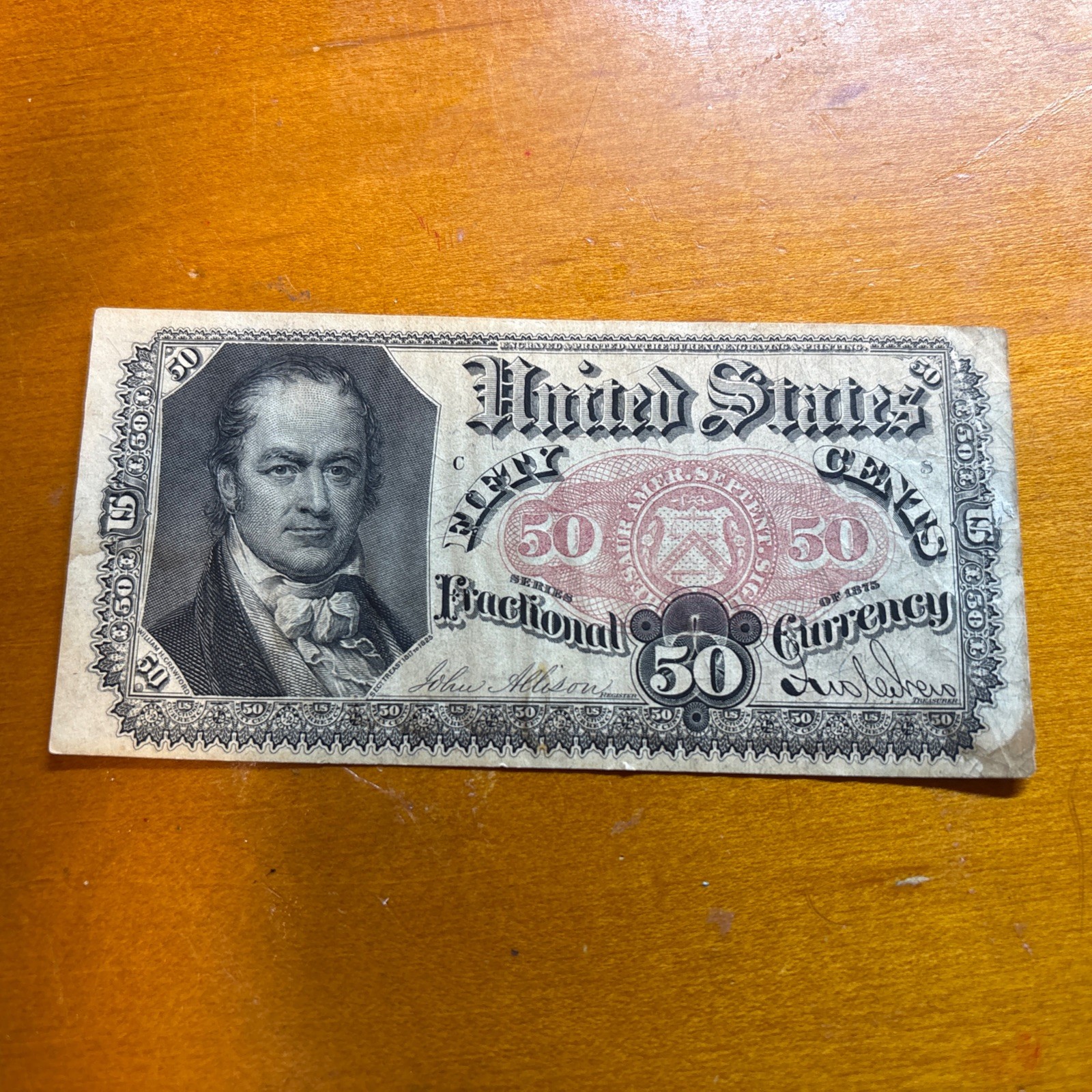 50 Cents Fifth Issue Fractional Currency Fr 1380 FINE GREAT NOTE! SHIPS FREE!