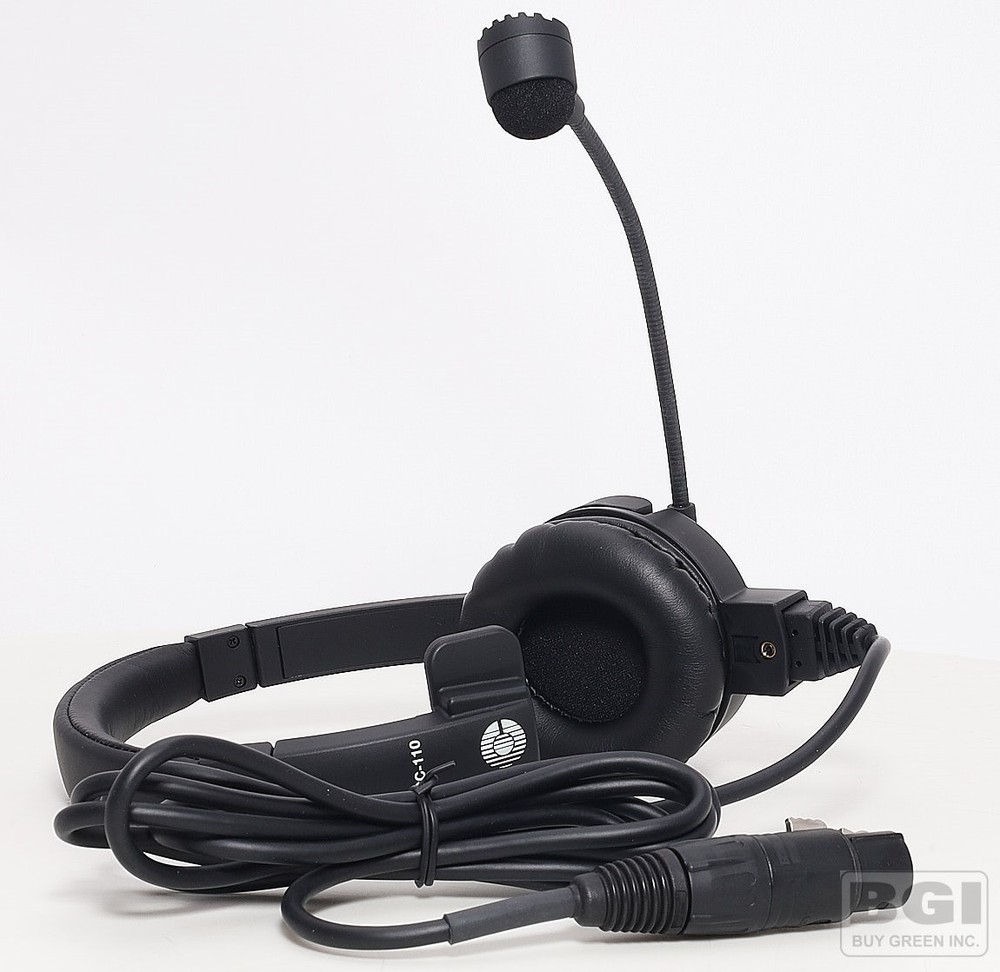ClearCom HME CC-110 Intercom Headset + Dynamic Microphone 4 Pin Female XLR Plug