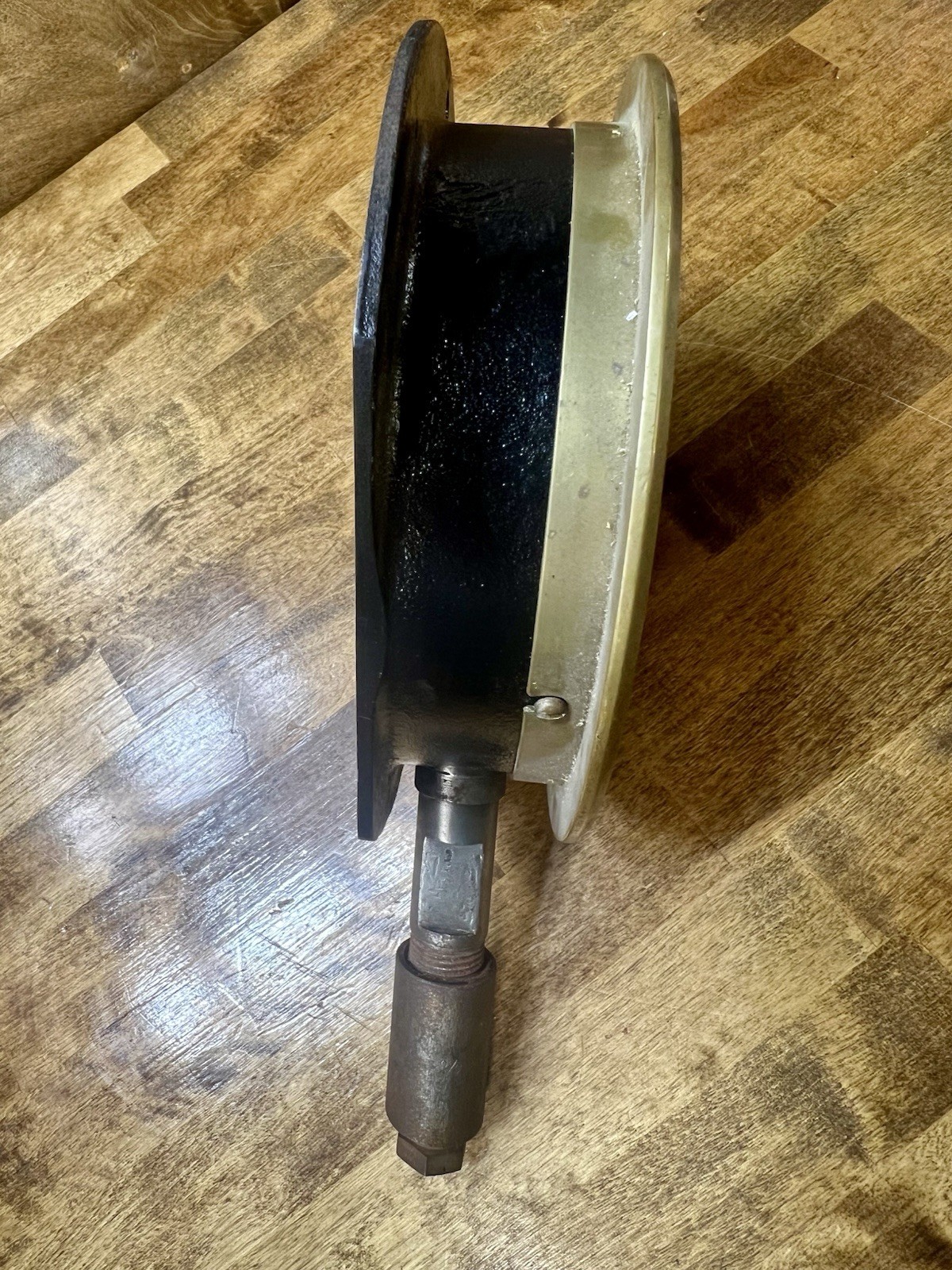 Vintage SUPERGAUGE US Gauge Co NY 7.5” Brass Face Steam Gauge Super Nice !!!