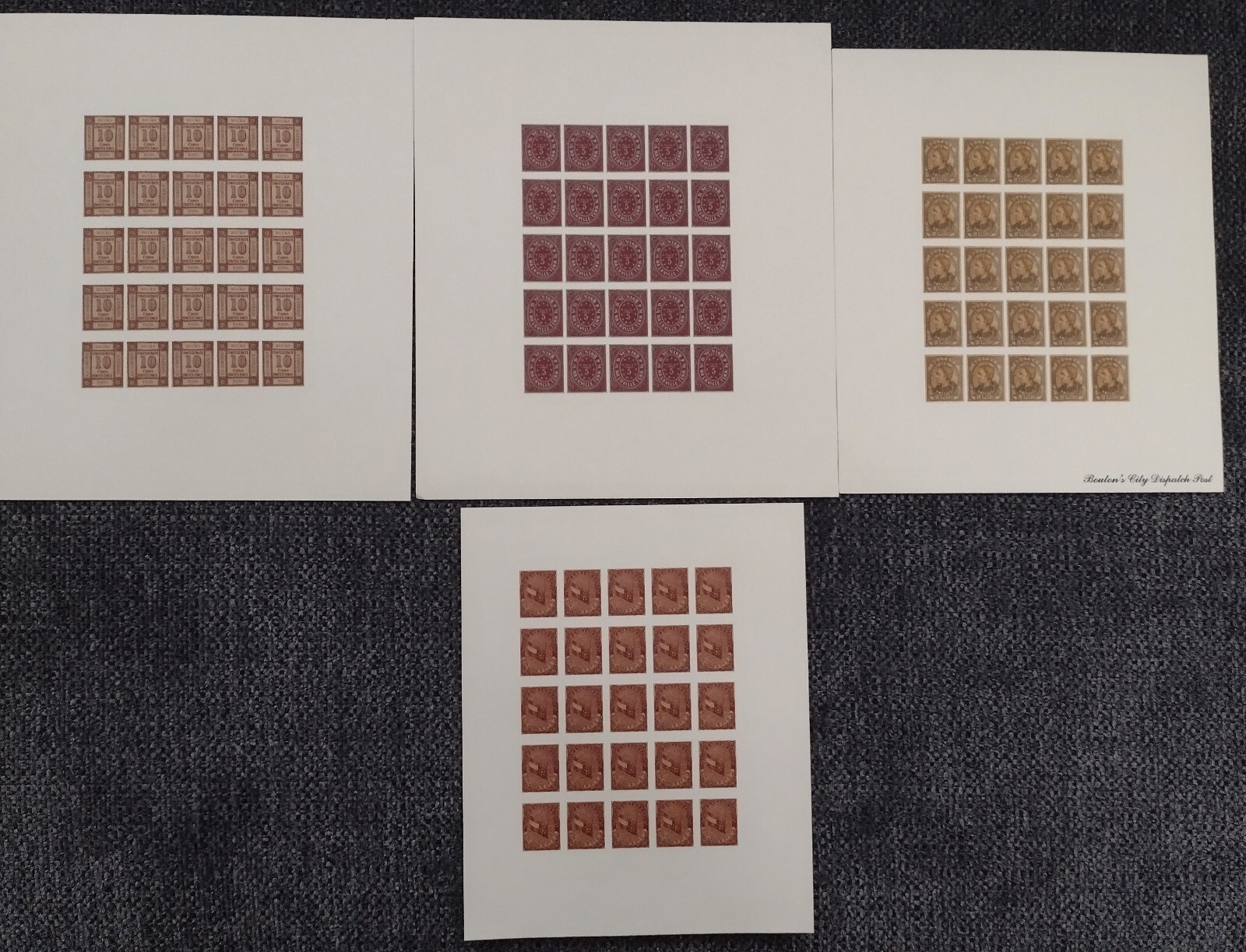 Civil War Reproduction Stamp Sheets Lithographs Prints Fantastic Item