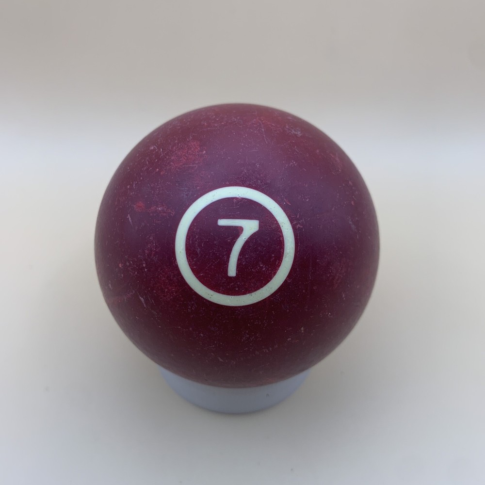 Vintage Replacement Pool Ball Billiards Maroon Solid #7 Ball 2 1/4" Diameter