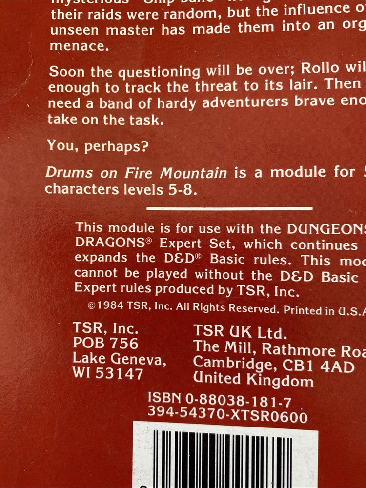 Dungeons And Dragons Modules TSR