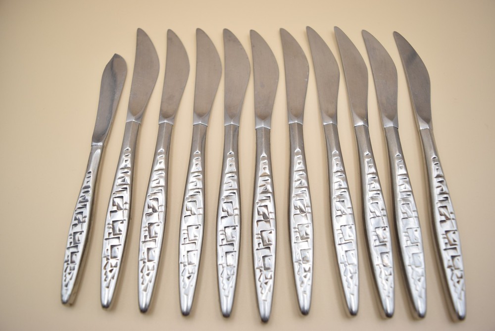 48pc Lyon Cortez Aztec Flatware Set Knives Serving Spoon Dinner Forks Tablespoon