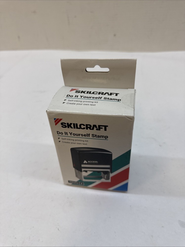Skilcraft Self Inking Do-It-Yourself Stamp Kit, Black