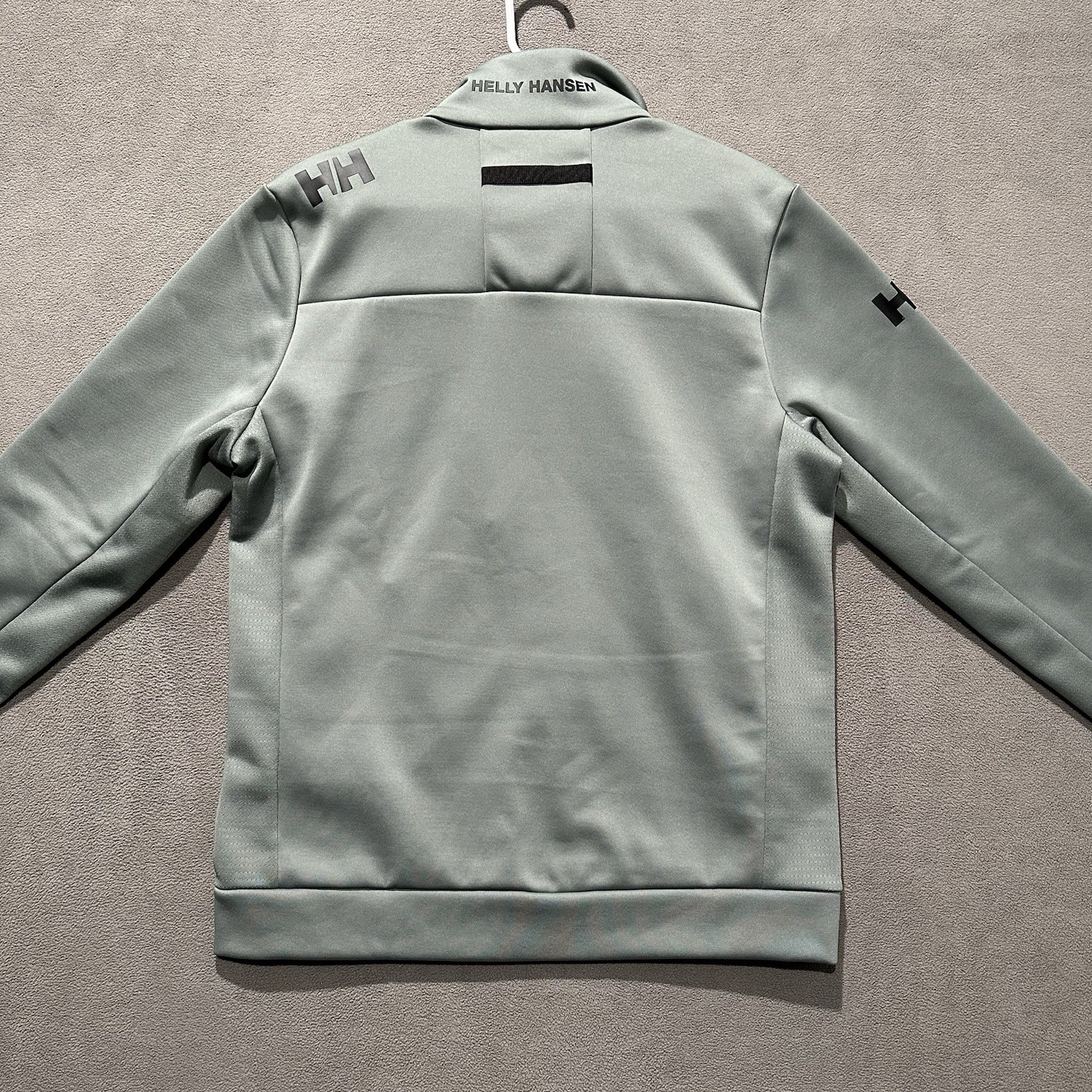 Helly Hansen Crew 2.0 Fleece Jacket Mens Large Gray Full Zip Performance Stretch