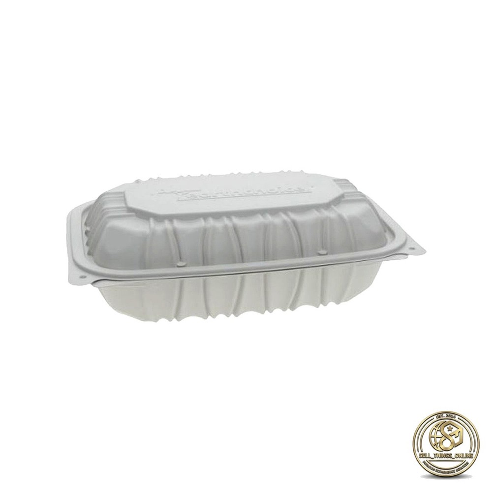 Pactiv Vented Microwavable Hinged Takeout Container White 170ct