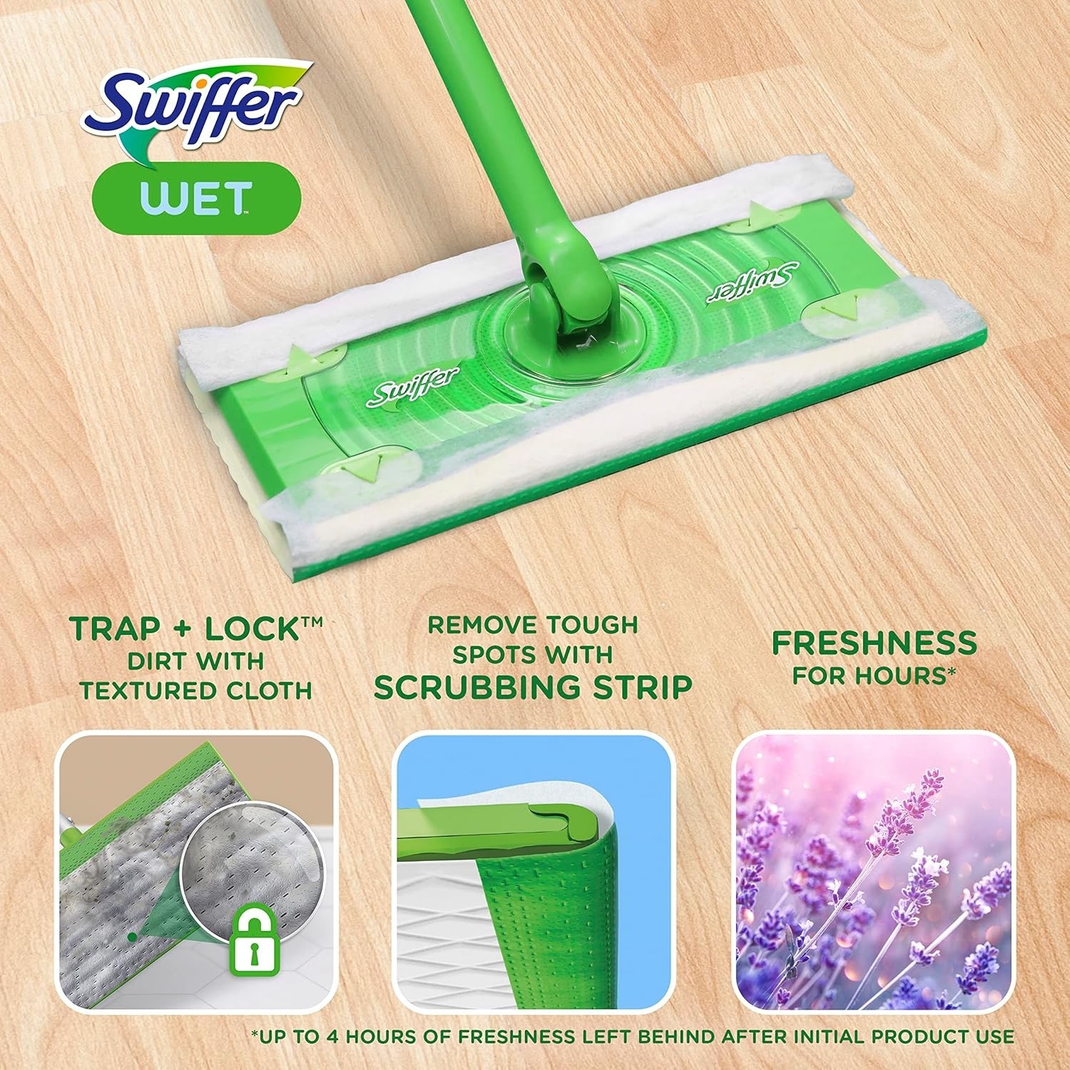 Swiffer Sweeper Wet Pad Refills, Lavender Scent, 24Ct