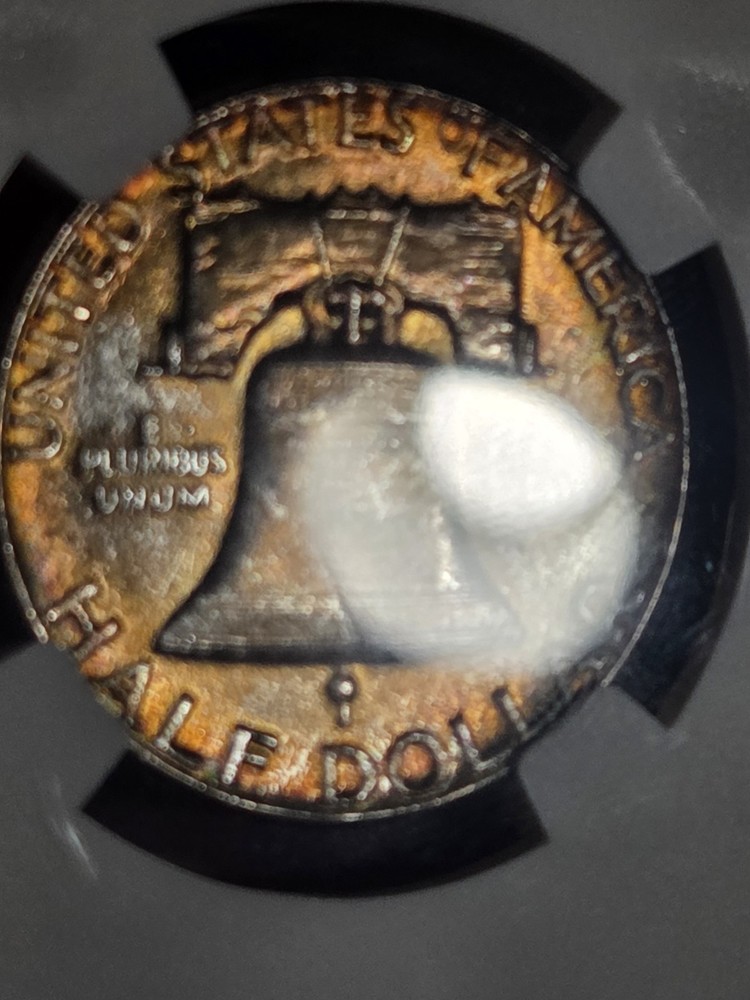 1955 Franklin Half NGC MS66 Toned